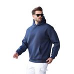 Madmext Lacivert Kapüşonlu Kanguru Cep Erkek Sweatshirt E7169,Lacivert 2XL