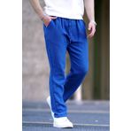 Madmext Lacivert Müslin Kumaş Erkek Basic Pantolon 6507