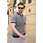 Madmext Lacivert Polo Yaka Regular Fit Erkek Triko Tişört E7496 - S