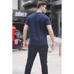 Madmext Lacivert Regular Fit Basic Erkek Tişört 6131 - XL