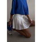 Madmext Mad Girls Beyaz Pileli Etek MG1385