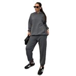 Madmext Mad Girls Füme Kapüşonlu Kadın Eşofman Takımı Mg1225,Gri M