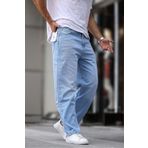 Madmext Mavi Erkek Yıkamalı Baggy Jean 7216