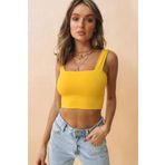 Madmext MG1010 Mad Girls Sarı Crop