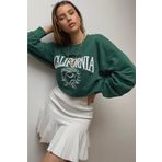 Madmext MG1112 Mad Girls Haki Kadın Sweatshirt