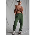 Madmext MG1235 72295 Kadın Haki Beli Lastikli Oversize Eşofman Altı