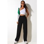 Madmext MG1247 Mad Girls Siyah Palazzo Jean