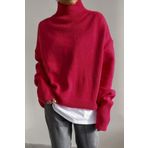 Madmext MG1252 Kadın Mad Girls Pembe Balıkçı Yaka Kazak