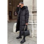 Madmext MG1303 Mad Girls Siyah Uzun Şişme Kadın Mont