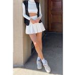 Madmext MG1457 Kadın Beyaz Basic Kısa Pileli Tenis Etek