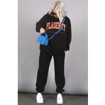 Madmext MG1561 Siyah Oversize Baskılı Kadın Eşofman Takım