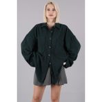 Madmext MG1562 Yeşil Oversize Kadın Gömlek Ceket