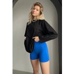 Madmext MG1676 Siyah Basic Bisiklet Yaka Kadın Sweatshirt