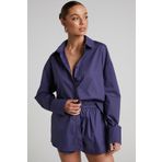 Madmext MG1794 Mor Oversize Basic Kadın Gömlek