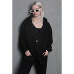 Madmext MG1900 Siyah Kapüşonlu Kadın Sweatshirt
