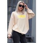 Madmext MG1922 Bej Kadın Sweatshirt