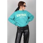 Madmext MG970 Yeşil Mad Girls Kadın Sweatshirt