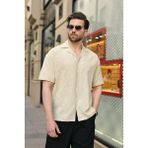 Madmext Mint Yeşili %100 Pamuklu Rahat Kesim Erkek Gömlek E6773 - 2XL