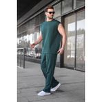 Madmext Nefti Yeşili Kolsuz Erkek Tişört Eşofman Takımı E7354 - 2XL