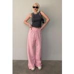 Madmext Pembe Bol Paça Müslin Kadın Pantolon MG1980