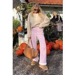 Madmext Pembe Çizgili Kadın Jean Pantolon Mg2463