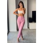 Madmext Pembe Önü Biyeli Yüksek Bel Kadın Pantolon MG2425