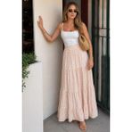 Madmext Pembe Pötikareli Maxi Kadın Etek MG2858 - S