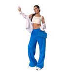 Madmext Saks Bol Paça Kadın Eşofman Altı Mg2279,Saks S