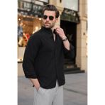 Madmext Siyah Basic %100 Pamuklu Uzun Kollu Erkek Gömlek E6761