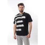 Madmext Siyah Baskılı Regular Fit Erkek T-shirt E7107