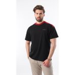Madmext Siyah Bisiklet Yaka Baskılı Erkek Tişört E7114 - XL