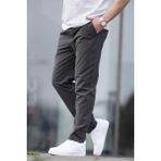 Madmext Siyah Düz Paça Erkek Pantolon Günlük Kullanım İçin Rahat Fit 6530