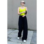 Madmext Siyah Geniş Paça Kadın Pantolon Mg1982 - XL