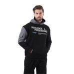 Madmext Siyah Kapüşonlu Cep Detaylı Baskılı Erkek Sweatshirt 7058,Siyah M