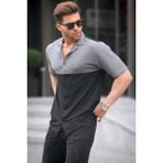 Madmext Siyah Kısa Kollu Erkek Gömlek 6707 - XL