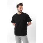 Madmext Siyah Nakış Detaylı Erkek T-shirt E7112