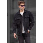 Madmext Siyah Oversize Oduncu Erkek Gömlek 6709