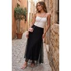 Madmext Siyah Tül Katmanlı Kadın Etek MG2708 - XL