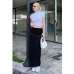 Madmext Siyah Yandan Büzgülü Maxi Etek MG2085