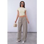 Madmext Soluk Yeşil Geniş Paça Kadın Pantolon MG1982