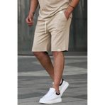 Madmext Taş Rengi Basic Erkek Şort 6501,Gri 2XL