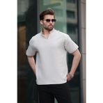 Madmext Taş Rengi Polo Yaka Erkek Basic T-shirt E7145