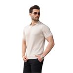 Madmext Taş Rengi Polo Yaka Triko Erkek Tişört E7461,Taş Rengi M