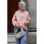 Madmext Turuncu Oversize Baskılı Kadın Sweatshirt, M Beden
