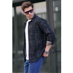 Madmext Vizon Desenli Regular Fit Erkek Gömlek 6722