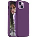 MADNOVA iPhone 11 İle Uyumlu Lansman Kılıf İnce Sıvı Silikon 3 Katmanlı Tam Kaplamalı Yumuşak Jel Kauçuk Telefon Kılıfı (Mor)