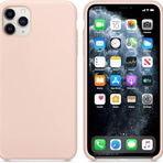 MADNOVA iPhone 11 Pro İle Uyumlu Lansman Kılıf İnce Sıvı Silikon 3 Katmanlı Tam Kaplamalı Yumuşak Jel Kauçuk Telefon Kılıfı (Pembe)