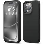 MADNOVA iPhone 12/12 Pro İle Uyumlu Lansman Kılıf İnce Sıvı Silikon 3 Katmanlı Tam Kaplamalı Yumuşak Jel Kauçuk Telefon Kılıfı (siyah)