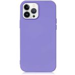 MADNOVA iPhone 14 Pro İle Uyumlu Lansman Kılıf İnce Sıvı Silikon 3 Katmanlı Tam Kaplamalı Yumuşak Jel Kauçuk Telefon Kılıfı (lila)