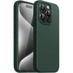 MADNOVA iPhone 14 Pro Max İle Uyumlu Lansman Kılıf İnce Sıvı Silikon 3 Katmanlı Tam Kaplamalı Yumuşak Jel Kauçuk Telefon Kılıfı (HAKİ YEŞİL)